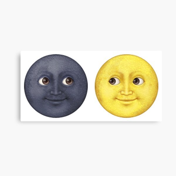 Луна и солнце смайлик