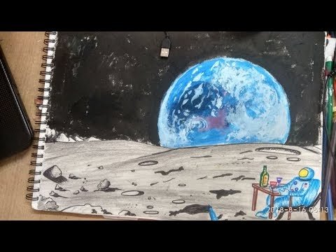 Картинки поверхность луны карандашом (58 фото)