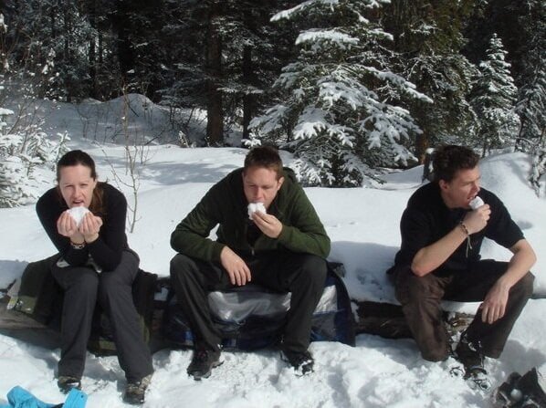 Помогите весне ешьте снег