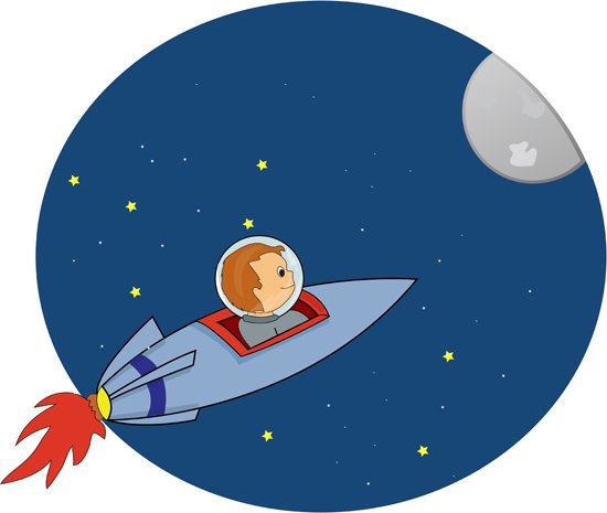 Полет на ракете в космос для детей