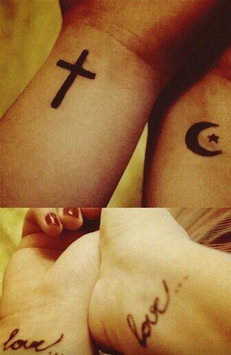 Тату мусульман и христиан