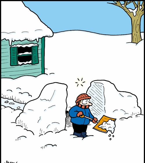Уборка снега карикатура