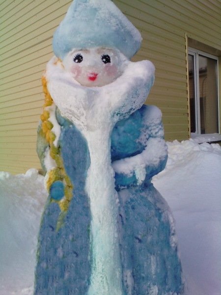 Картинки снегурочка из снега (68 фото)