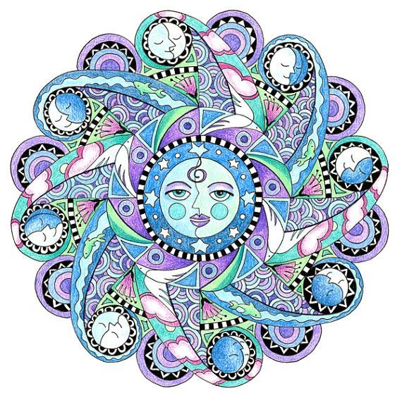 Мандала лунного цветка