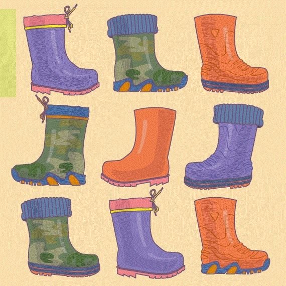 Сапоги карточки для детей