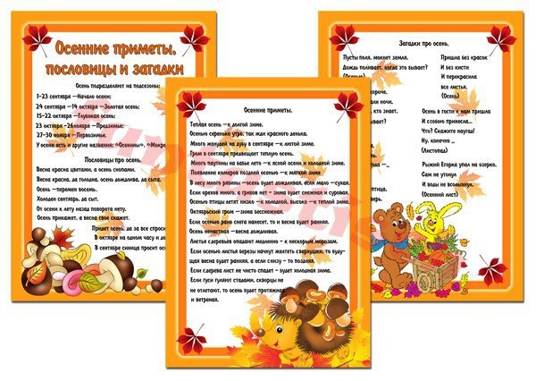 Загадки про осенние приметы