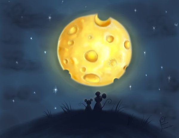 Луна как сыр