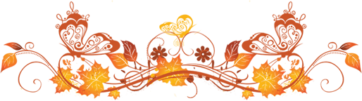 Осенний орнамент на прозрачном фоне