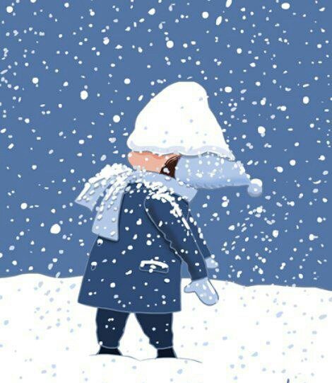 Картина снегопад для детей