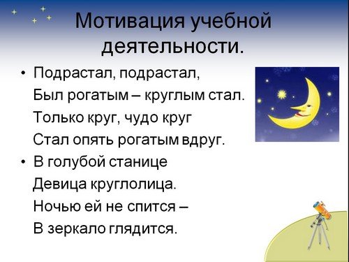 Луна презентация 1 класс