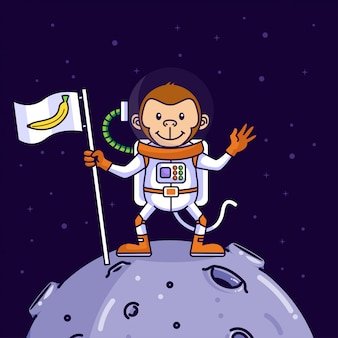 Аватарка обезьяна космонавт