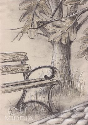 Осень простым карандашом