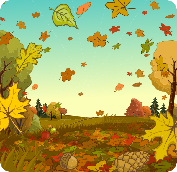 Осенний лес мультяшный