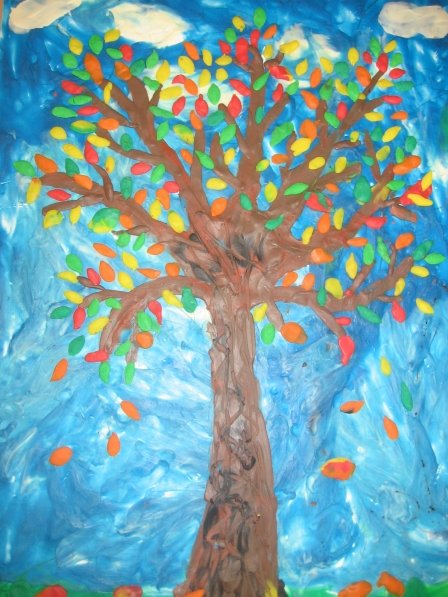 Пластилинография дерево