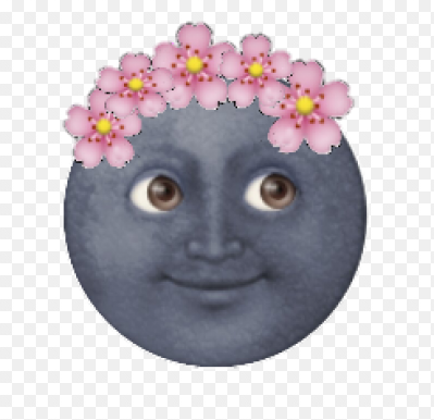 Смайлик черная Луна