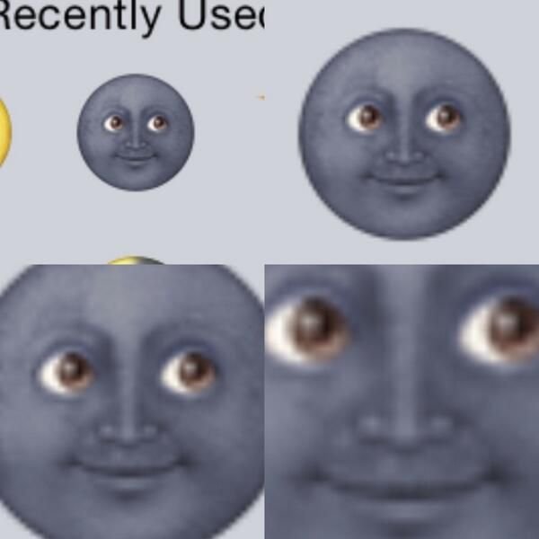 Жёлтая Луна смайлик