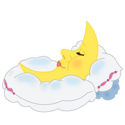 Месяц спит в облаках