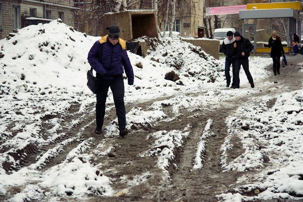 Грязная зима в России