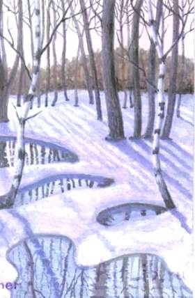 Иллюстрация карандашом к стихотворению зима недаром злится Тютчев