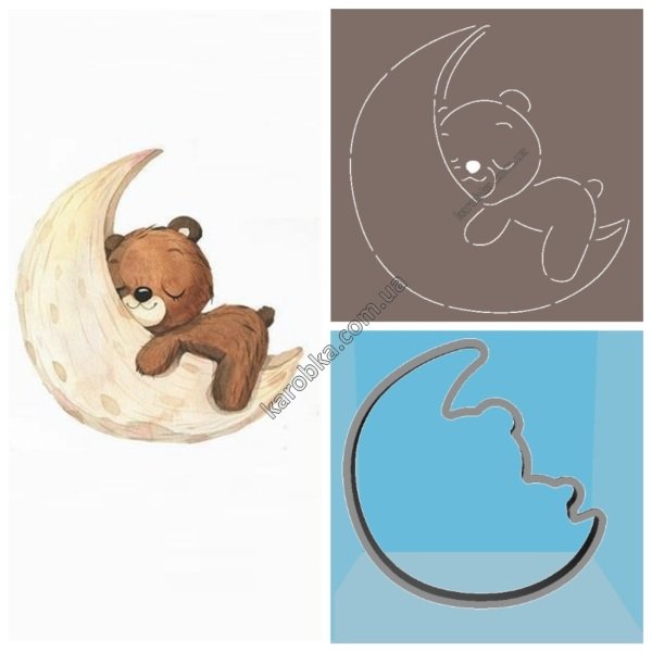 Молд мишка на Луне