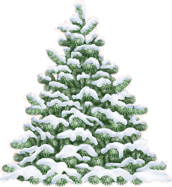 Ёлочки пушистые в снегу иллюстрация