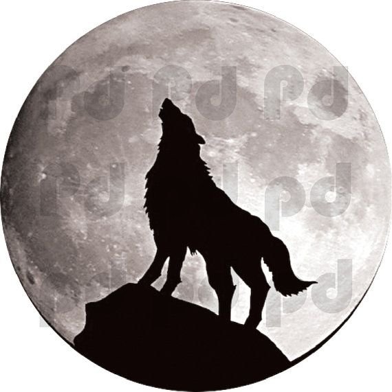 Силуэт волка в круге