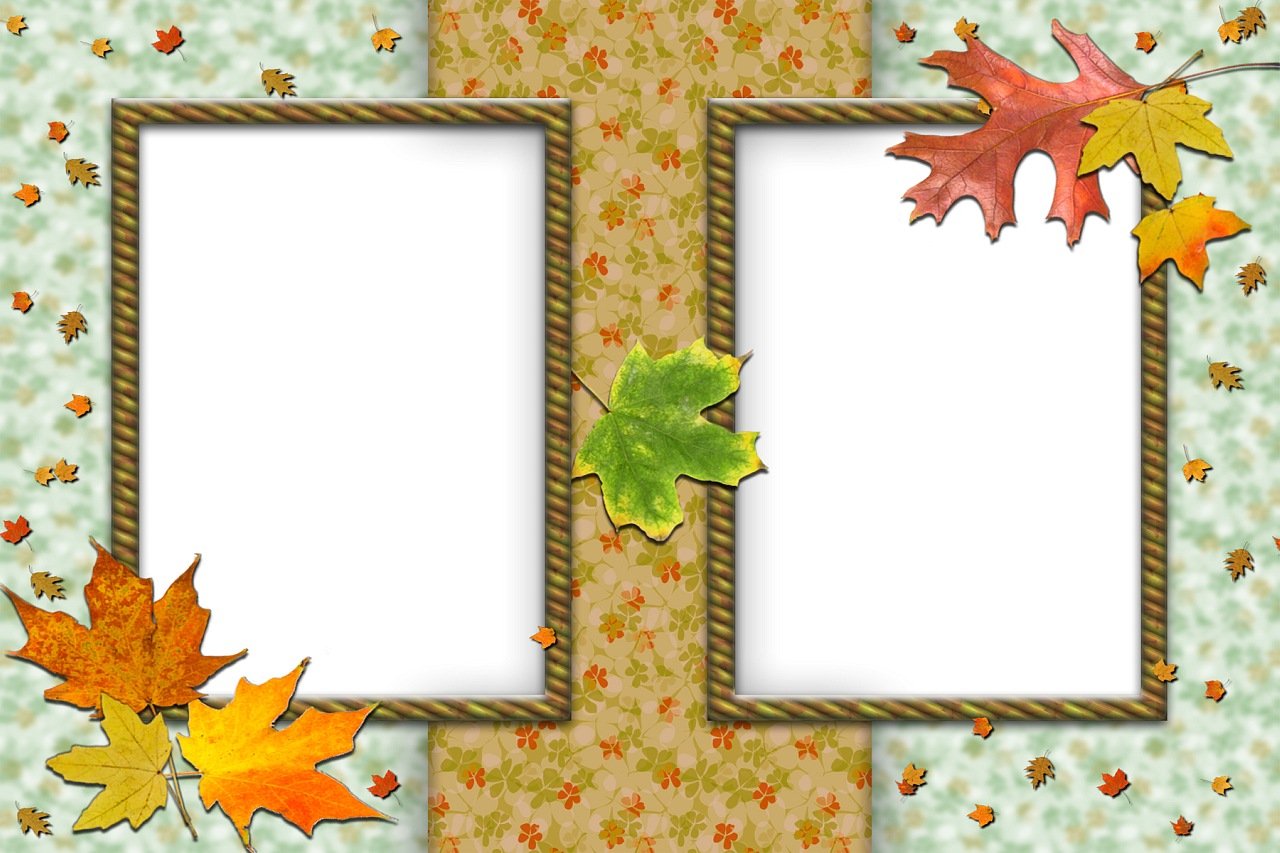 Рамки с осенними листьями для текстов