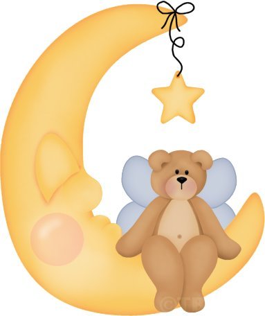 Детский месяц на прозрачном фоне