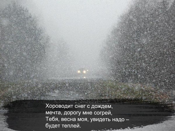 Хороводит снег с дождем