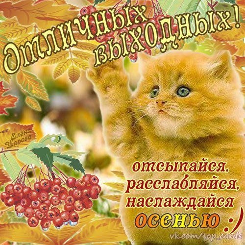 Открытки хороших осенних выходных