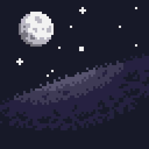 Луна пиксель арт