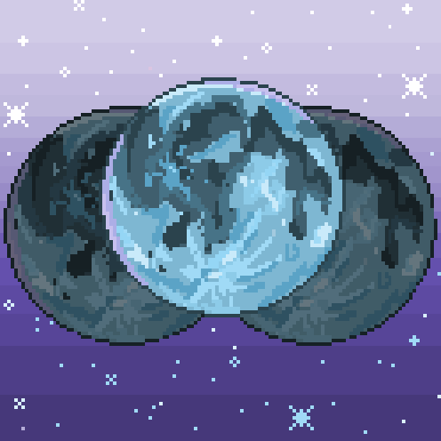 Луна пиксель