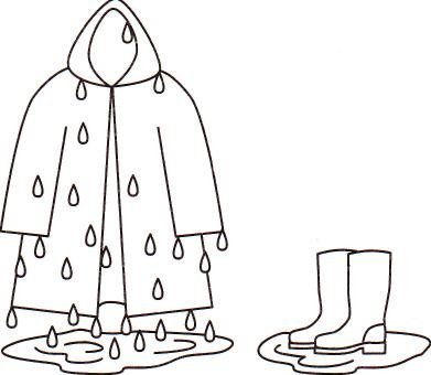 Дождевик раскраска для детей