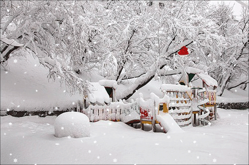 Анимация зима падающий снег
