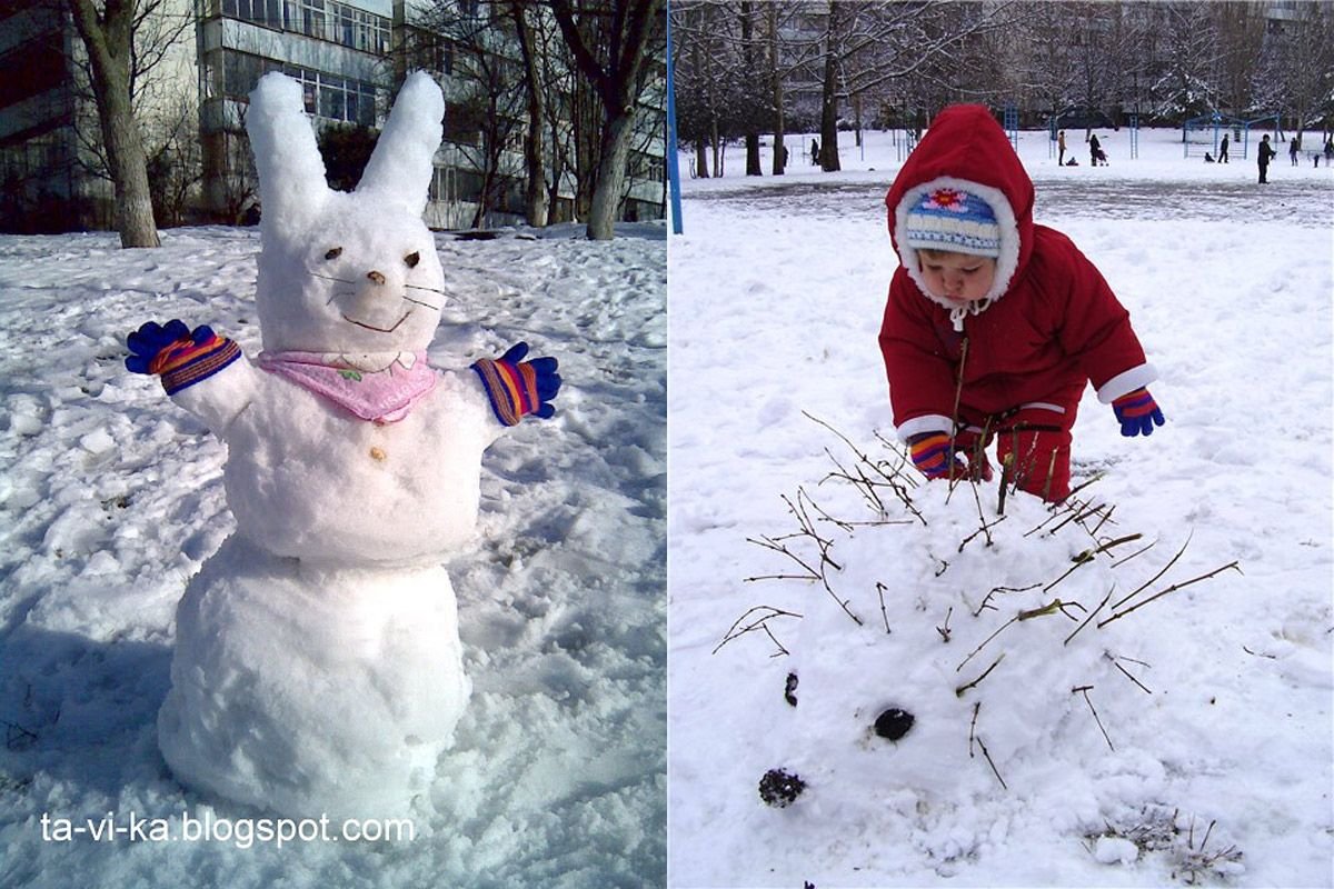 Простые снежки. Снежные фигуры Снеговик. Фигуры из снега своими руками. Снеговик на улице. Снеговик из снега своими руками.