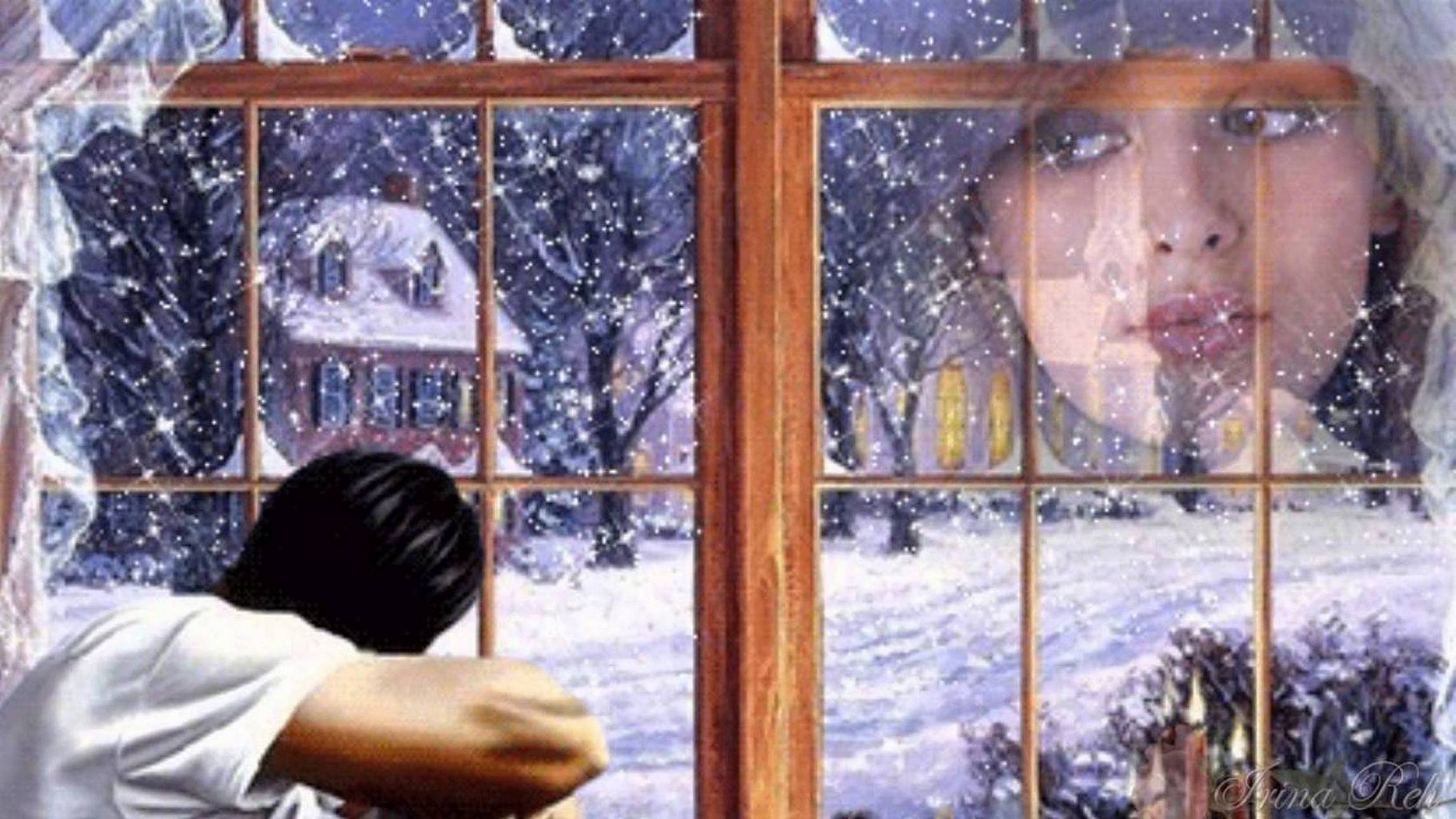 Все тише ветви мне стучат. Зимнее окно. Окно зимой. Окно снег. Парень у окна снег.