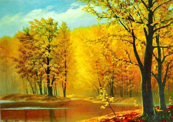 Николай рубцов в осеннем лесу иллюстрация