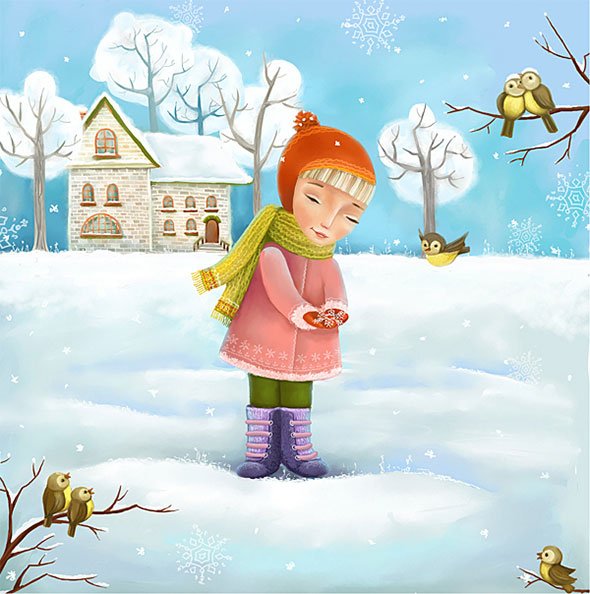 Зима иллюстрация