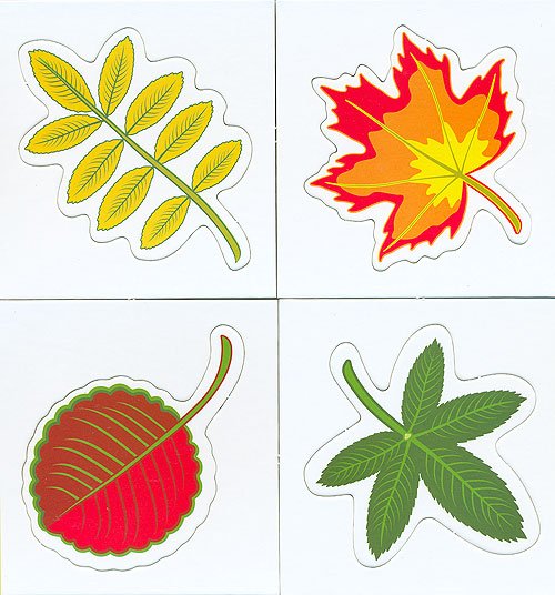 Листочки разноцветные для вырезания
