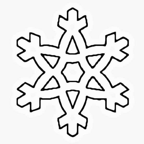 Снежинки для витражных красок трафарет