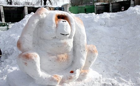 Снежная скульптура члена