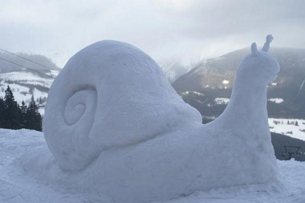 Снежные скульптуры простые