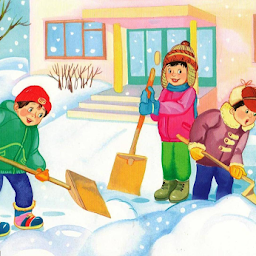 Труд взрослых зимой для детей