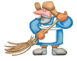 Дворник для детей на прозрачном фоне