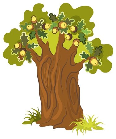 Осеннее дерево с дуплом