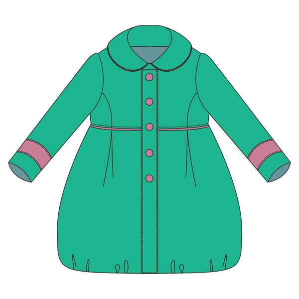 Нарисовать пальто для детей