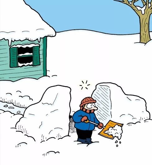 Уборка снега карикатура