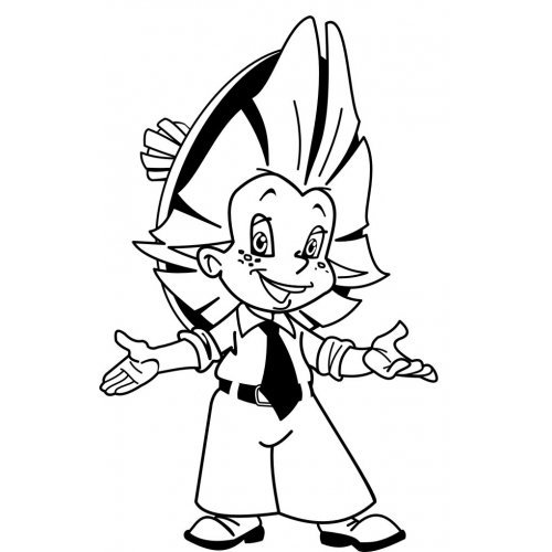 Незнайка трафарет