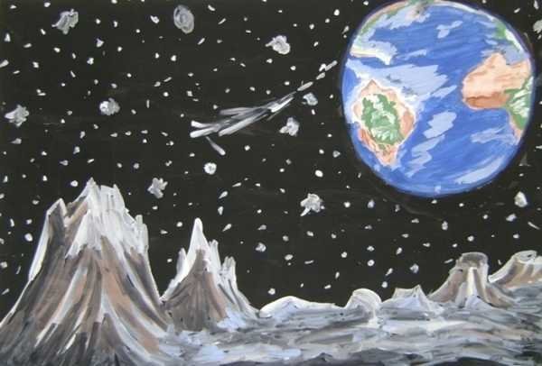 Рисунок на тему земля и космос