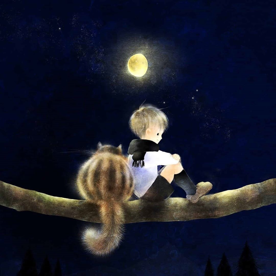 Напротив луны. Мальчик на Луне. Мальчик сидит на Луне. Маленький принц на Луне. Кот на Луне.